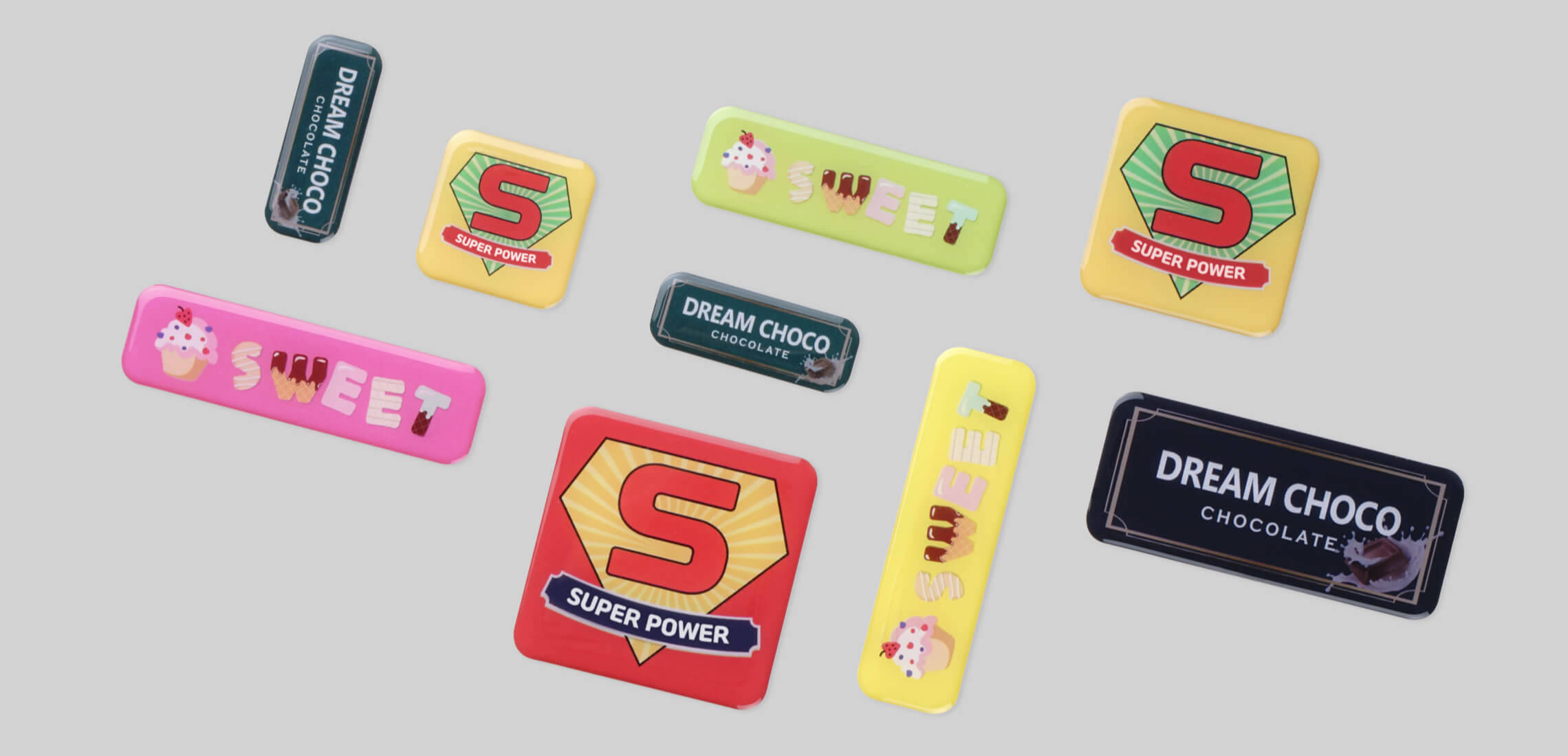 Epoxy Stickers (Rounded Square Shape)